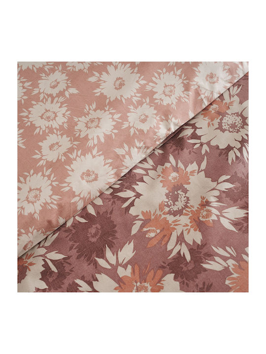 Charalambidis Textiles Duvet Cover Single 160x240 Chrysanthemum Cinnamon