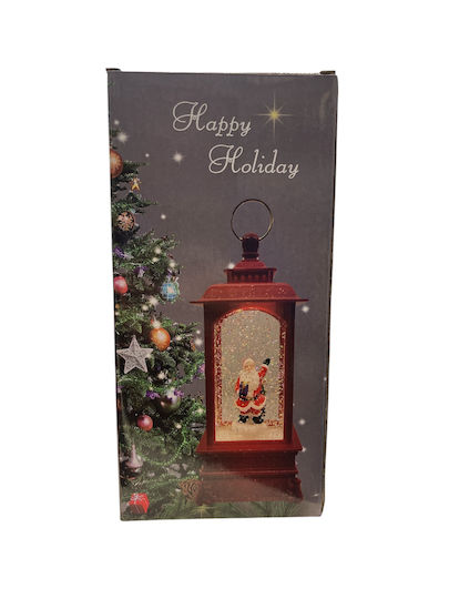 Ornament de Crăciun Lanternă Luminat cu Moș Crăciun 1buc