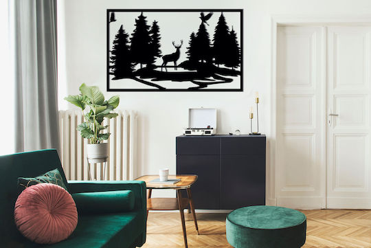 Offenes Bild Wanddekoration Wohnzimmer Offenes Paneel Wald Hirsch 58x96