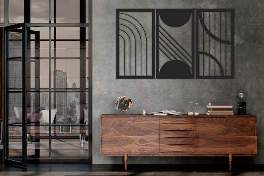 Decorațiune de Perete pentru Living 3D Imagine Dormitor Panou Deschis Geometrie 96x56