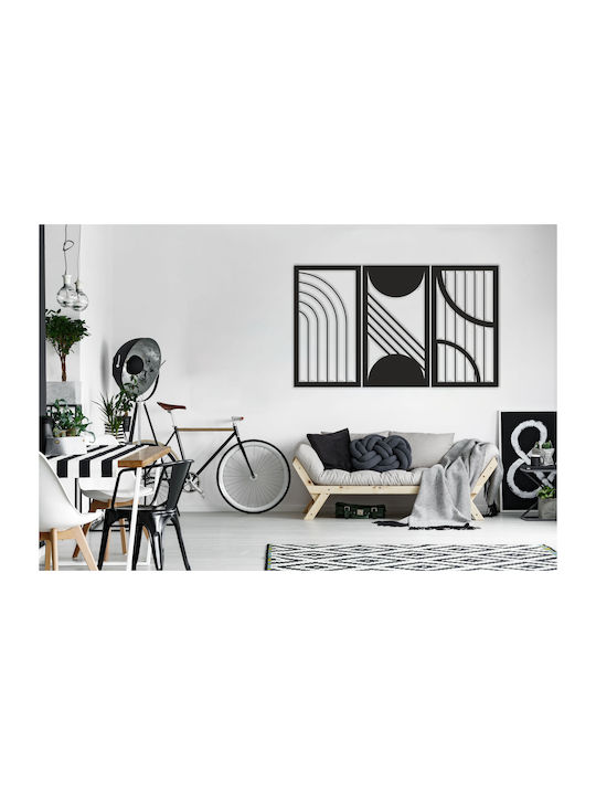 Decorațiune de Perete pentru Living 3D Imagine Dormitor Panou Deschis Geometrie 96x56