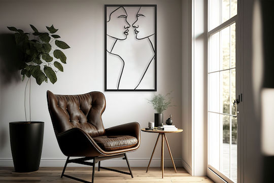 Panou Deschis Imagine 3D Decorațiune Spațială Sufragerie Sărut 58x98