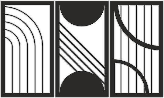 Decorațiune de Perete pentru Living 3D Imagine Dormitor Panou Deschis Geometrie 96x56