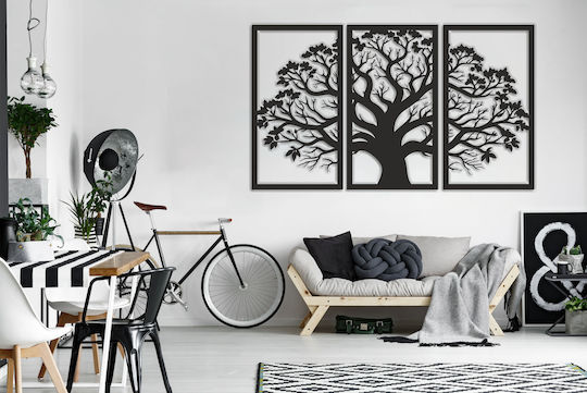 Offene Wandtafel 3D Triptychon Bild Schlafzimmer Baumrahmen 95x159
