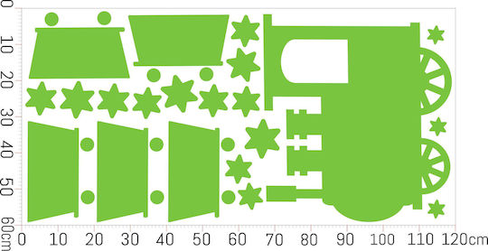 Decowalls Kinder Wandsticker Wand Leuchtend 120x60cm
