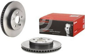 Brembo Brake Disc Front Right Left Toyota Prius 255mm 25mm 5 Holes Ventilated Internal