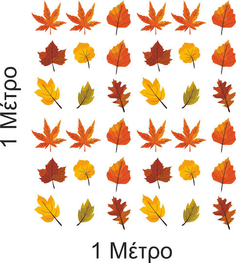Herbstlaub Fensteraufkleber 2 Sets 36 Blätter 100cm x 100cm
