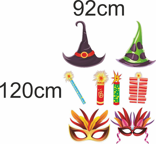 Halloween Sticker Set 8 Stickers 50cm X 37cm
