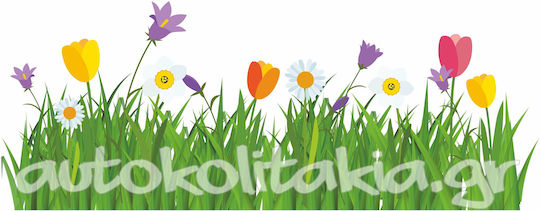 Spring Flowers Window Sticker 24 80cm X 32cm