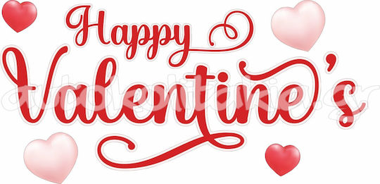 Valentine's Day Sticker Saint Valentine 81 80cm X 40cm