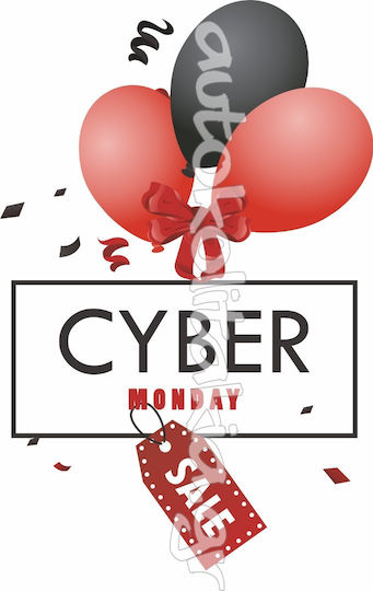 Sticker Reducere Cyber Monday 7 50cm X 32cm