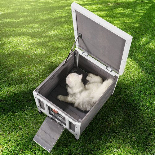 Wooden Cat House Vevor Roof & Doors PVC Xjsmzmbhsdcsjurr1v0