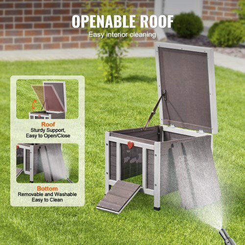 Wooden Cat House Vevor Roof & Doors PVC Xjsmzmbhsdcsjurr1v0