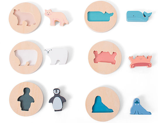 Ξύλινο Παιδικό Puzzle Σφηνώματα 6pcs BS Toys