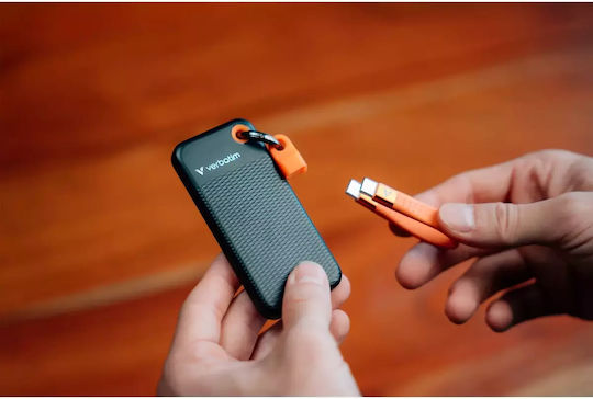 Verbatim Pocket USB 3.2 Hard Disk Extern SSD 2TB M.2 Negru / Portocaliu