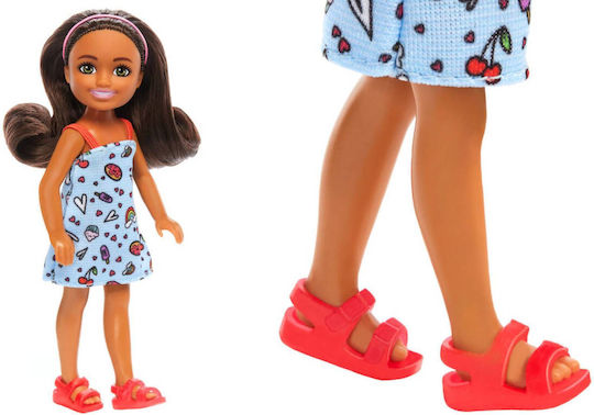 Barbie Мини Кукла Челси Синя Рокля Кафява Коса С Диадема За 3+ Години 15 См
