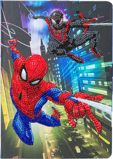Craft Buddy Παιδικές Χειροτεχνίες Spiderman Crystal Art Notebook 18x26cm Cbcanj-mcu921