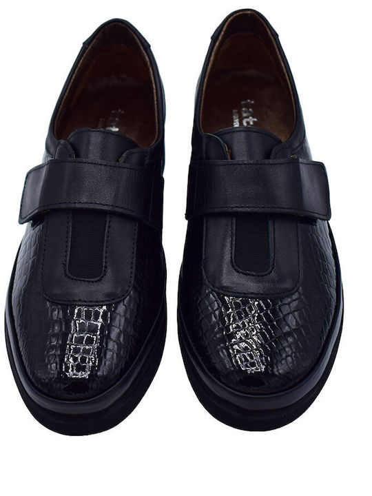 Tatoo Anatomic Women's Leather Slip-Ons Black