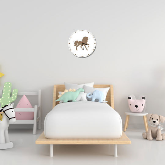 Ceas de Perete pentru Copii cu Unicorn 40cm