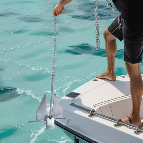 Vevor Fluke Anchor Set 3.9 Kg Chain 2.4 M Rope 22.8 M Two Bags 1 Cm Boats Up to 5.5 M Flkmyjtdxg85ow4wuv0
