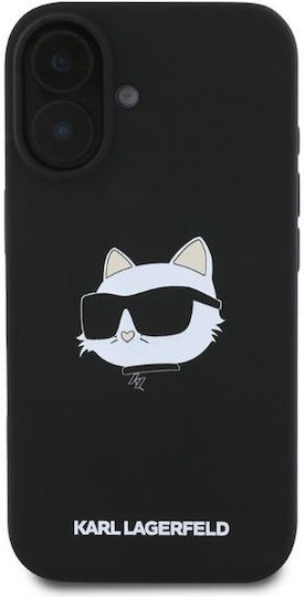 Karl Lagerfeld Задна корица Силикон Черно (iPhone 16, Karl Lagerfeld)