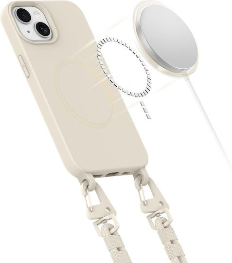 Tech-Protect Magnecklace Back Cover Beige (iPhone 14)