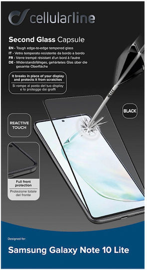 Cellular Line Tempered Glass Λευκό (Samsung Galaxy Note 10)