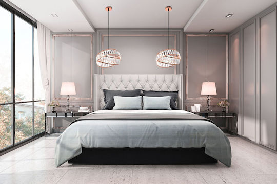 Toolight Hängelampe Rose Gold mit Kristallen