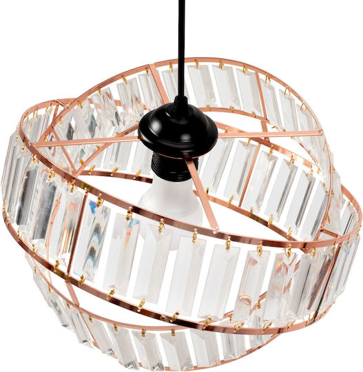 Toolight Hängelampe Rose Gold mit Kristallen
