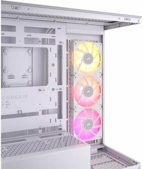 Corsair iCUE LINK 3500X Gaming Midi Tower Κουτί Υπολογιστή με Πλαϊνό Παράθυρο και RGB Φωτισμό Λευκό