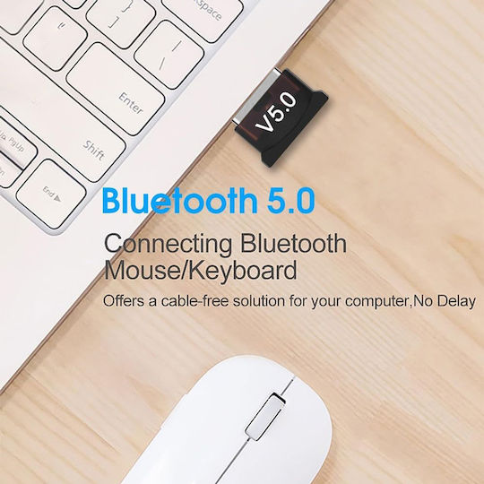 Aptel USB Bluetooth 5.0 Adapter με Εμβέλεια 20m (AK325A)