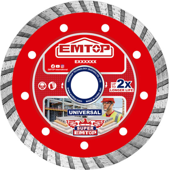 Emtop Disc de tăiere Materiale de construcție 22.2mm