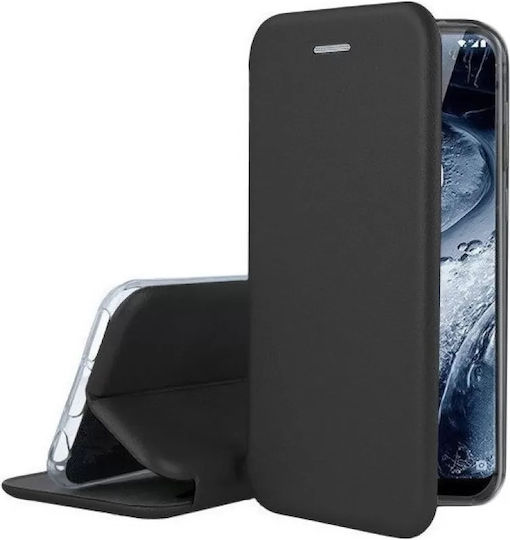 Xiaomi Redmi Note 6 Pro Book Slim Line Luxury Clear View Standing Cover Case Black Oem