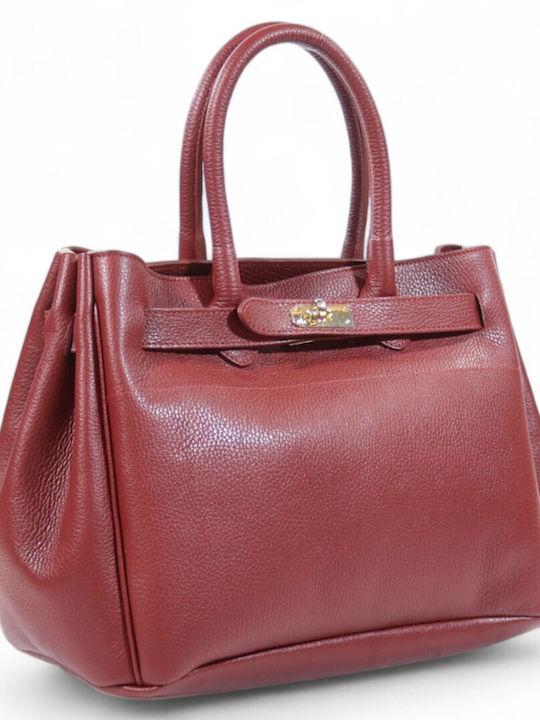 Passaggio Leather Leather Women's Bag Tote Hand Red