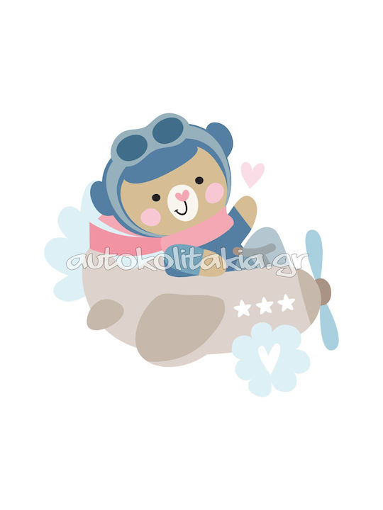Hot Air Balloon Bear Wall Sticker 80cm X 76cm