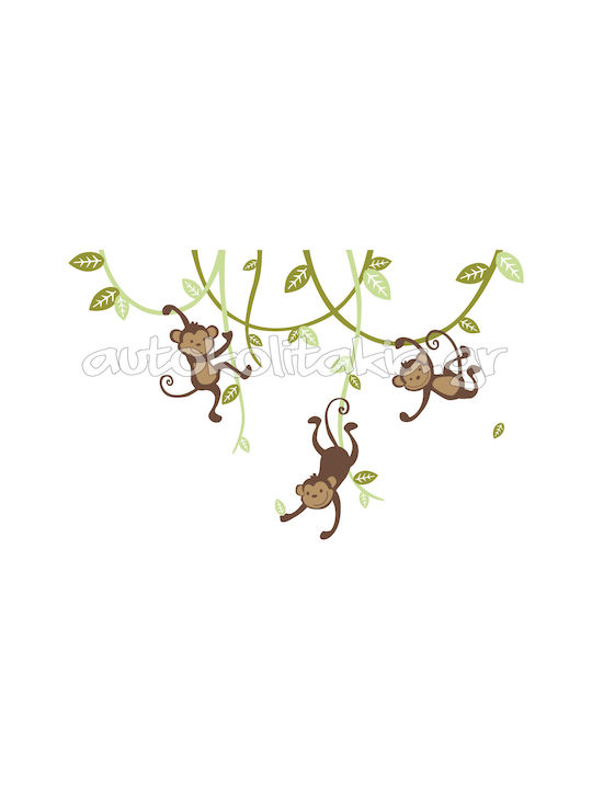 Sticker de Perete Maimuțe în Junglă 120cm X 76cm