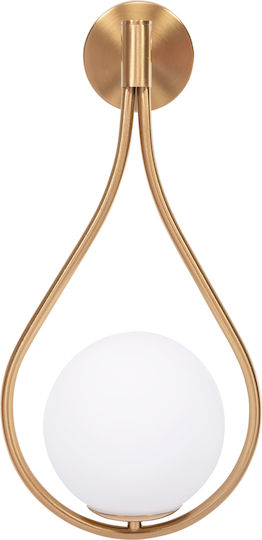 HomeMarkt Bais Modern Wall Lamp with E27 Lamp Bulb Base Gold 21x4cm