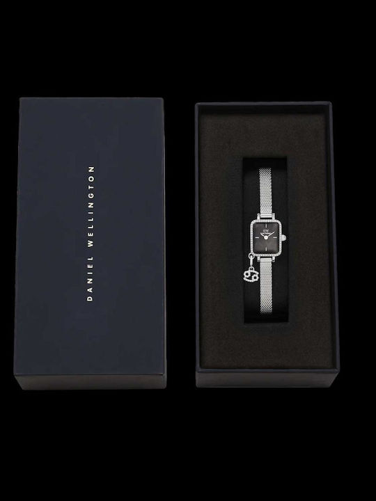 Daniel Wellington Quadro Women's Watch with Silver Metal Bracelet