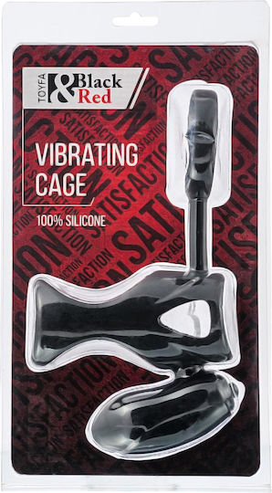 Inel Vibrator Negru & Roșu pentru Penis, Manson Toyfa