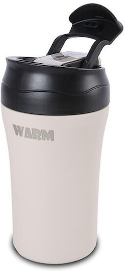 Nava Glas Thermosflasche Rostfreier Stahl BPA Frei 450ml Gray mit Stroh