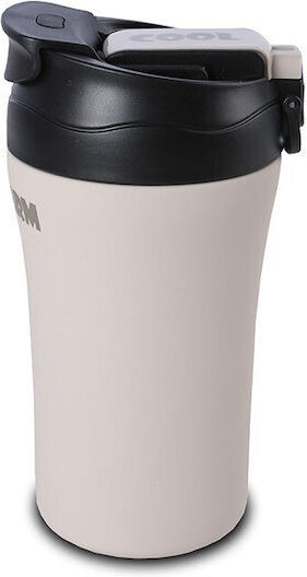 Nava Glas Thermosflasche Rostfreier Stahl BPA Frei 450ml Gray mit Stroh
