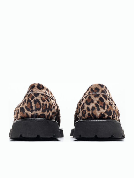 Δερμάτινα Γυναικεία Loafers Leopard