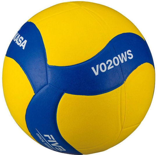 V020-ws Mikasa Rubber Voleyball Yellow Royal Color