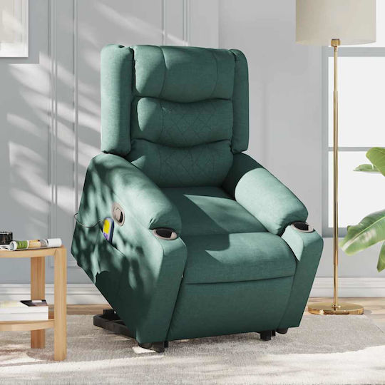 Relaxsessel Friseurwaschbecken mit Fußhocker Dark Green Dark Green 77x93x99cm