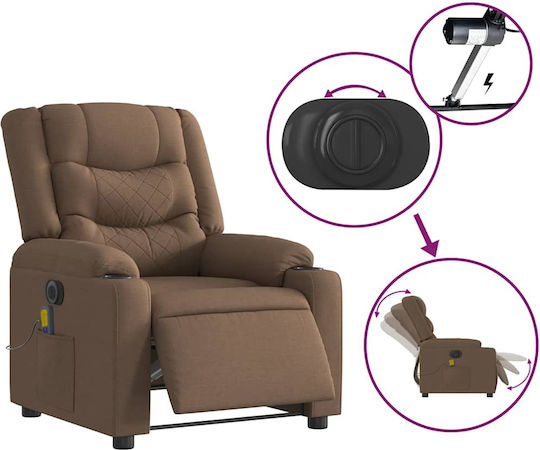 Relax Armchair Massage with Footstool Coffee 77x93x99cm