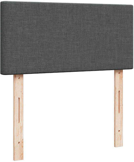 vidaXL King Size Fabric Upholstered Bed Dark Grey with Slats and Mattress 180x200cm 3311974