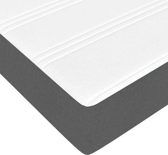 King Size Bed Base Upholstered with Fabric Dark Gray with Slats & Mattress 180x200cm 3311242