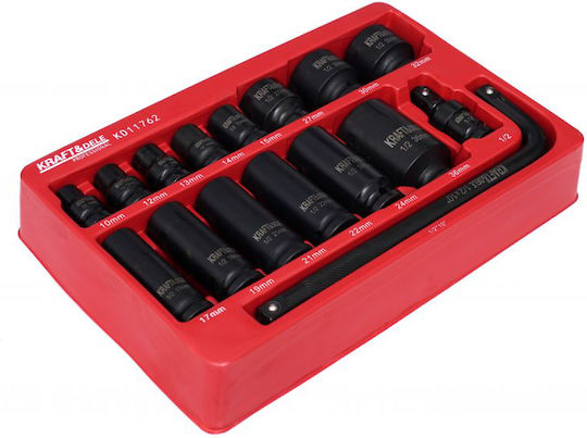 1/2" Impact Socket Set 16 Pcs Kd11762 Kraft&dele