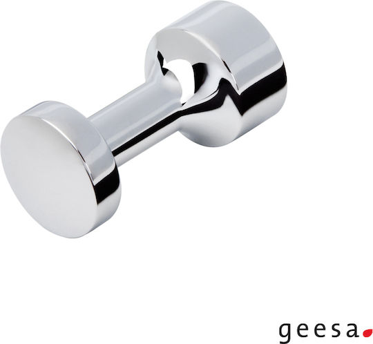 Geesa Άγκιστρο Μπάνιου Μονό με Βίδες ​3x3cm Ασημί