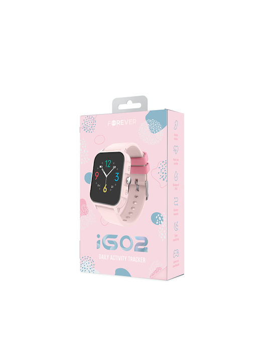 Forever Kids Smartwatch Igo2 with GPS and Rubber/Plastic Strap Coral